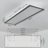 Salmi Plafoniera LED Nero, Bianco, 1-Luce