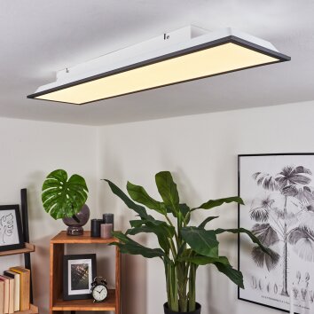 Salmi Plafoniera LED Nero, Bianco, 1-Luce