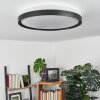 Buris Plafoniera LED Nero, Bianco, 1-Luce, Telecomando