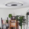 Kolo Plafoniera LED Antracite, Bianco, 1-Luce, Telecomando