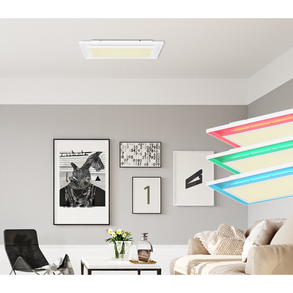 Globo MURPHY Plafoniera LED Bianco, 1-Luce, Telecomando, Cambia colore main product photo