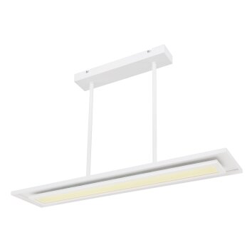 Globo MURPHY Lampadario a sospensione LED Bianco, 1-Luce, Telecomando, Cambia colore