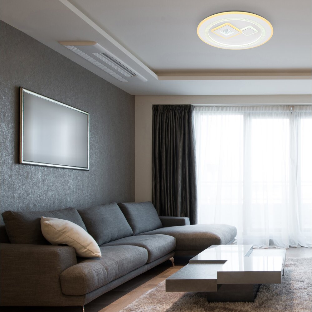 Globo VALERIA Plafoniera LED Cromo, Bianco, 1-Luce, Telecomando main product photo