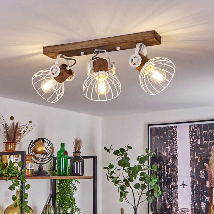 Lampada A Soffitto Homemania Rayo – Plafoniera In Metallo Cromo E Vetro, 3 Luci E27 - 4