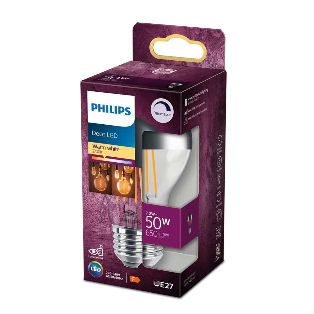 Philips LED E27 7,2 Watt 2700 Kelvin 650 Lumen main product photo