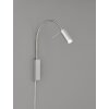 Fischer-Honsel River Lampada da tavolo LED Nichel opaco, 1-Luce