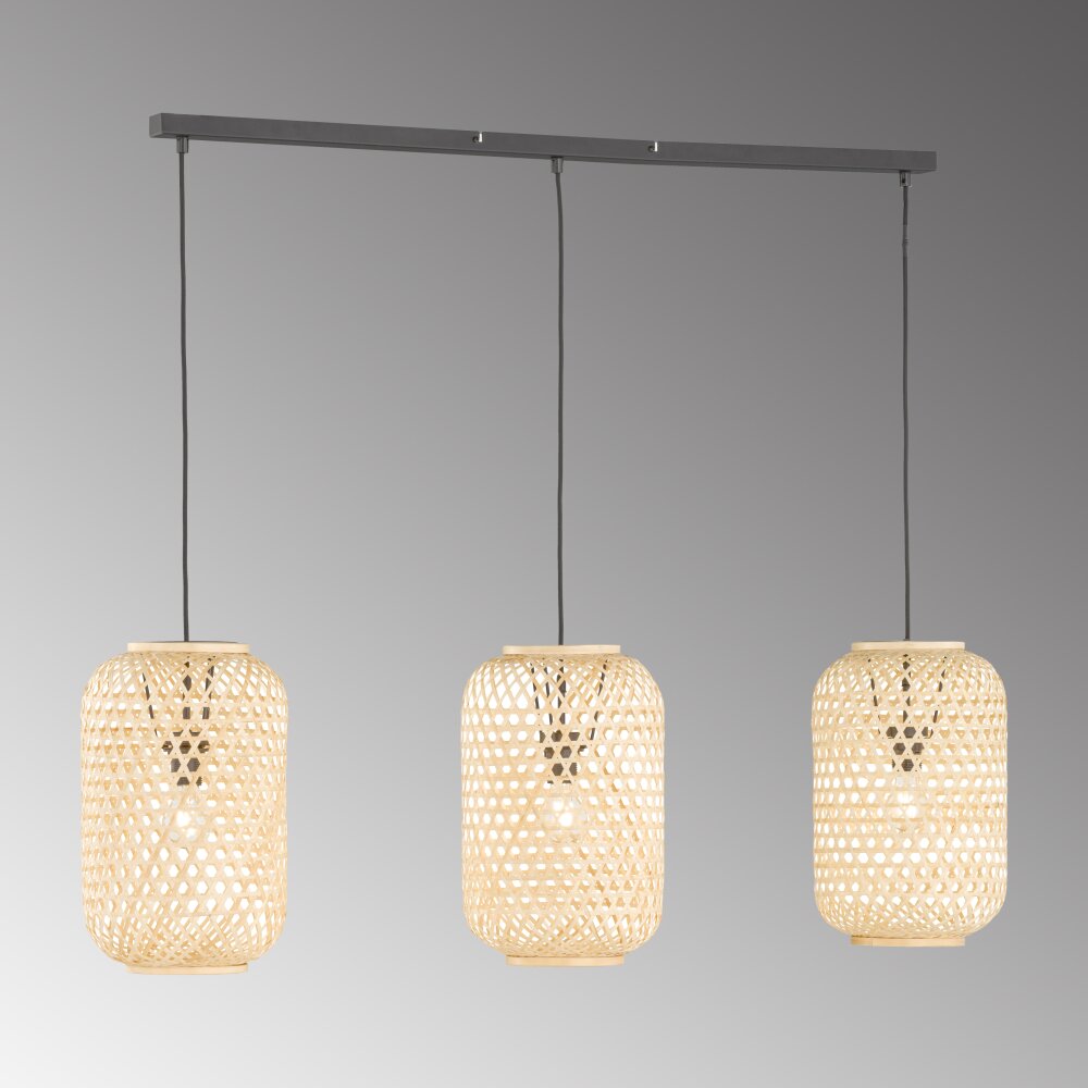 SCHÖNER-WOHNEN-Kollektion Calla Lampada a Sospensione Nero, 3-Luci main product photo