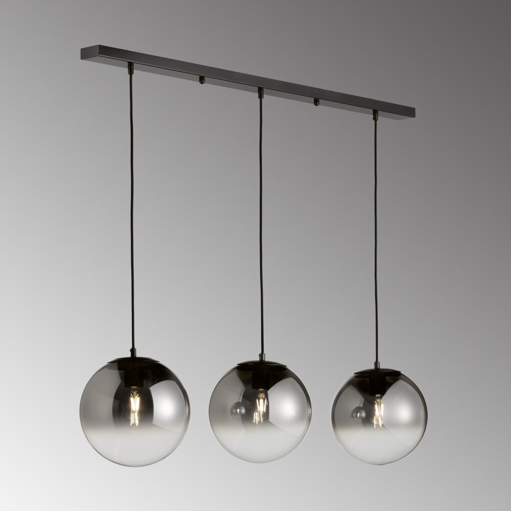 SCHÖNER-WOHNEN-Kollektion Mirror Lampada a Sospensione Nero, 3-Luci main product photo