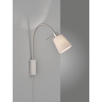 Fischer-Honsel Wolke Applique Nichel opaco, 1-Luce