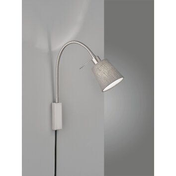 Fischer-Honsel Wolke Applique Nichel opaco, 1-Luce