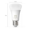 Philips Hue White & Color Ambiance LED E27 9 Watt 2200 - 6500 Kelvin 806 Lumen