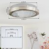 Kerns Plafoniera LED Nichel opaco, 1-Luce