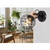 Globo LACKY Applique Legno chiaro, Nero, 1-Luce