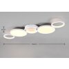 Trio-Leuchten Salsa Plafoniera LED Bianco, 1-Luce