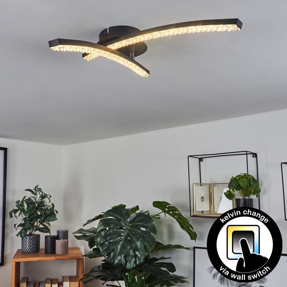 Rheinfelden Plafoniera LED Nero, 1-Luce main product photo