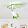 Cabri Plafoniera LED Cromo, Verde, Bianco, 1-Luce