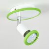 Cabri Plafoniera LED Cromo, Verde, Bianco, 1-Luce