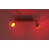Leuchten Direkt LOLA-MIKE Plafoniera LED Acciaio inox, 2-Luci, Telecomando, Cambia colore
