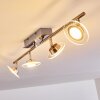 Marsen Plafoniera LED Nichel opaco, 4-Luci, Telecomando, Cambia colore