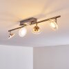 Marsen Plafoniera LED Nichel opaco, 4-Luci, Telecomando, Cambia colore
