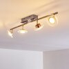 Marsen Plafoniera LED Nichel opaco, 4-Luci, Telecomando, Cambia colore