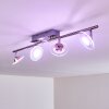 Marsen Plafoniera LED Nichel opaco, 4-Luci, Telecomando, Cambia colore