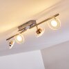 Marsen Plafoniera LED Nichel opaco, 4-Luci, Telecomando, Cambia colore