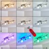 Marsen Plafoniera LED Nichel opaco, 4-Luci, Telecomando, Cambia colore
