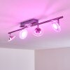 Marsen Plafoniera LED Nichel opaco, 4-Luci, Telecomando, Cambia colore