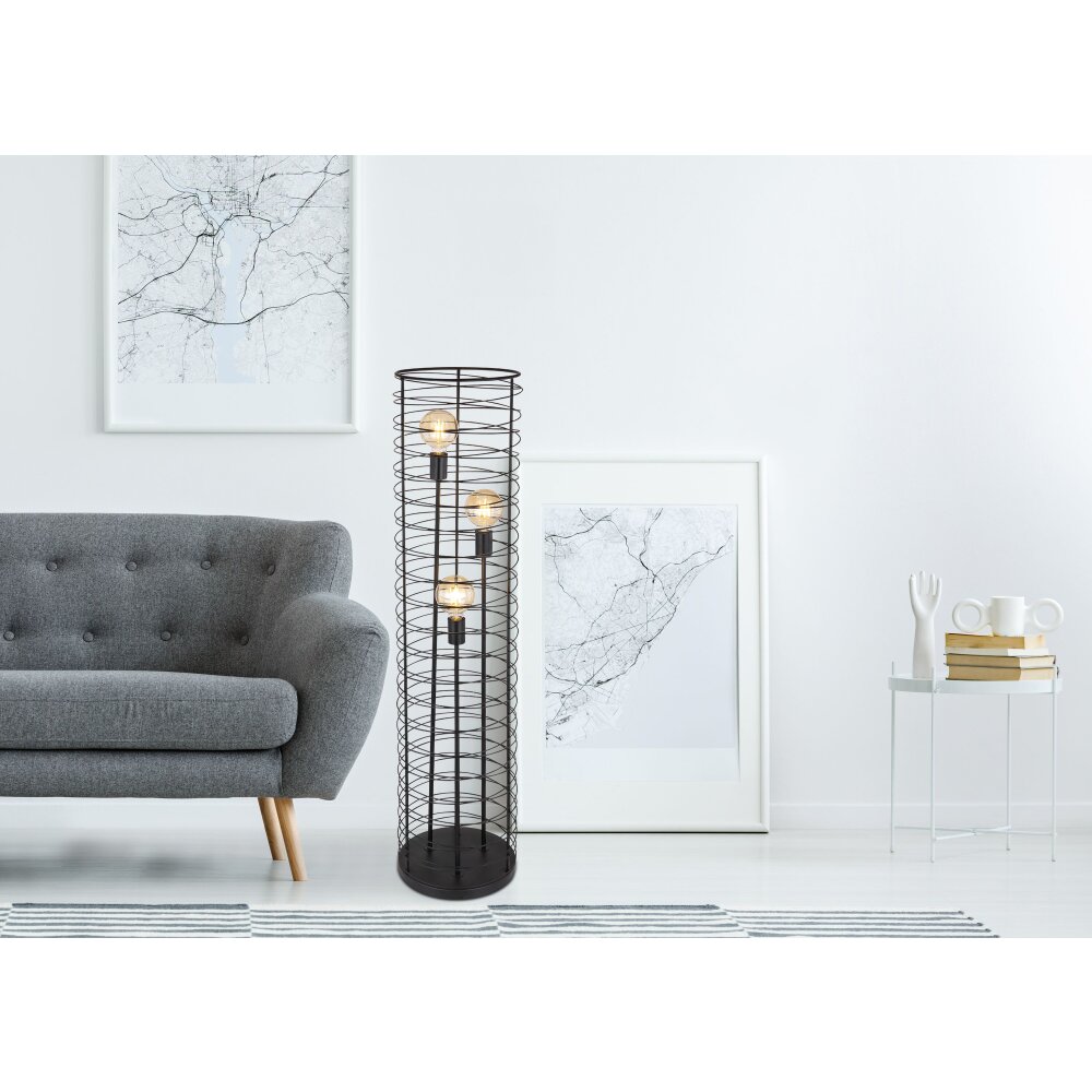 Globo TILLY Lampada da terra Nero, 3-Luci main product photo