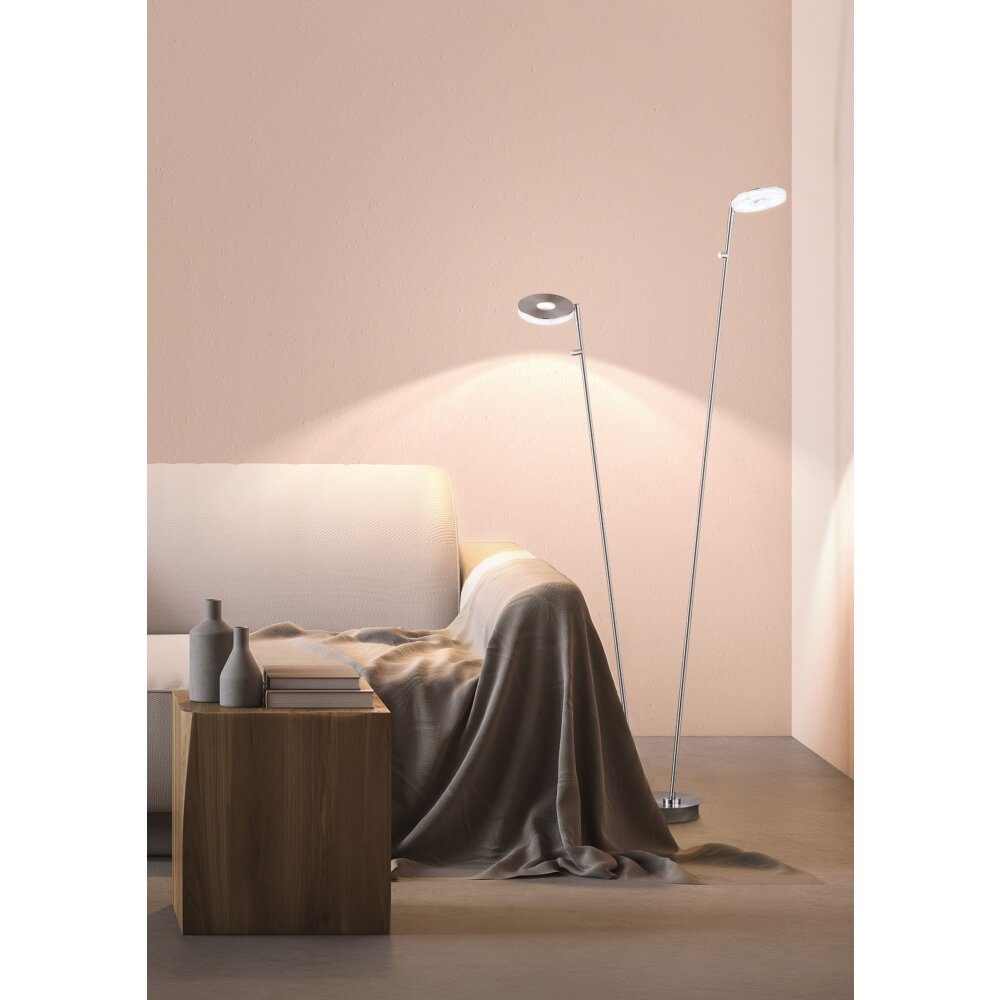 Fischer & Honsel Dent Lampada da terra LED Nichel opaco, 2-Luci main product photo