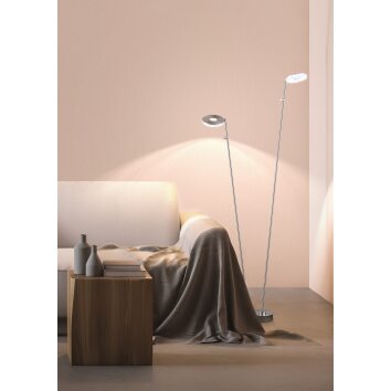 Fischer & Honsel Dent Lampada da terra LED Nichel opaco, 2-Luci