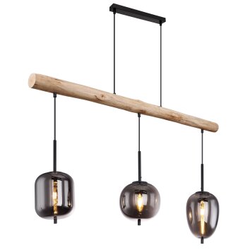Globo BLACKY Lampada a Sospensione Écru, Nero, 3-Luci