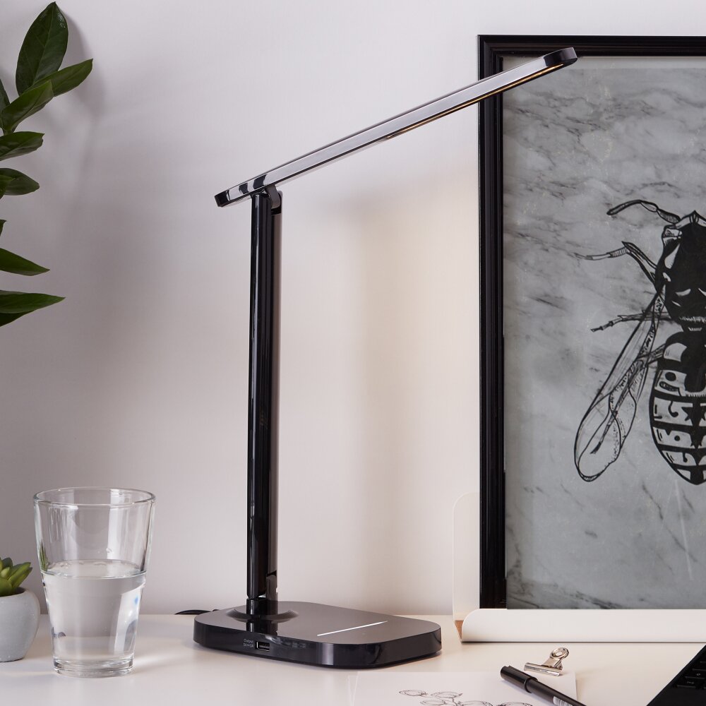 Brilliant Vicari Lampada da tavolo LED Nero, 1-Luce main product photo