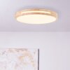 Brilliant Woodbury Plafoniera LED Legno chiaro, Bianco, 1-Luce