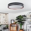 Cachalot Plafoniera LED Ramato, Nero, 1-Luce, Telecomando, Cambia colore