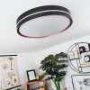 Cachalot Plafoniera LED Ramato, Nero, 1-Luce, Telecomando, Cambia colore