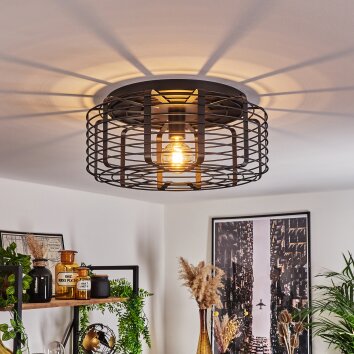 Sooke Plafoniera Nero, 1-Luce