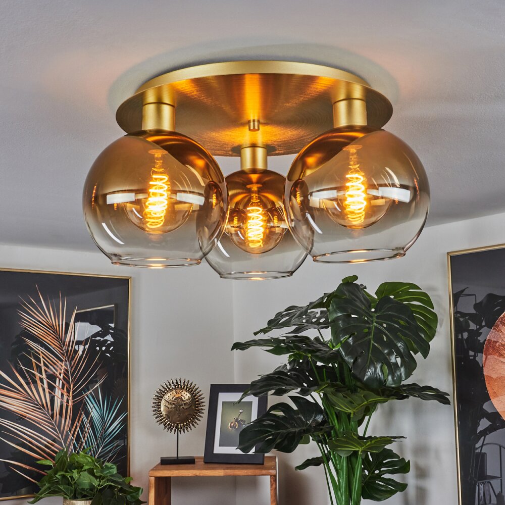 Pascal Plafoniera Ottone, 3-Luci main product photo