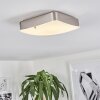 Hutton Plafoniera LED Nichel opaco, 1-Luce