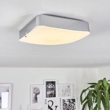 Hutton Plafoniera LED Cromo, 1-Luce