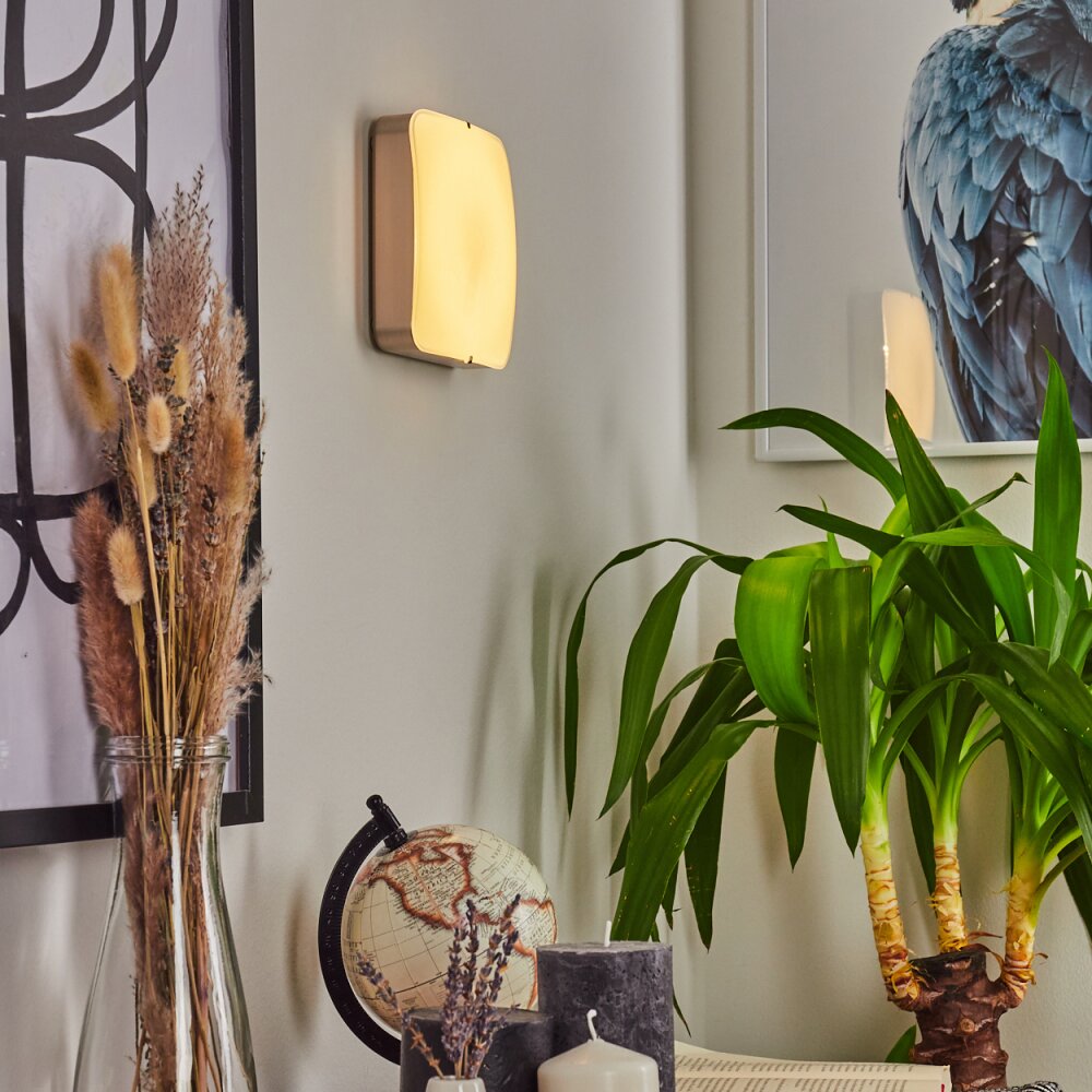 Hutton Applique LED Nichel opaco, 1-Luce main product photo