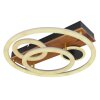 Globo DARRYL Plafoniera LED Legno scuro, Nero, 1-Luce, Telecomando
