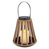 Globo Lampada solare LED Aspetto del legno, Nero, 1-Luce