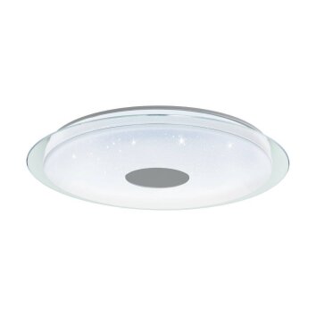 Eglo LANCIANO-Z Plafoniera LED Trasparente, chiaro, Bianco, 1-Luce, Cambia colore
