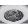 Reality Harstad Ventilatore LED Cromo, 1-Luce, Telecomando