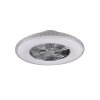 Reality Harstad Ventilatore LED Cromo, 1-Luce, Telecomando