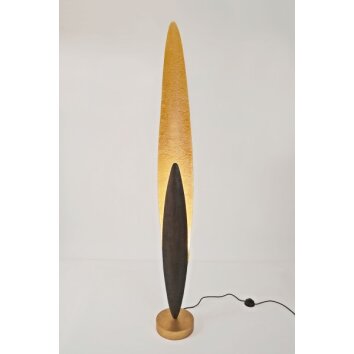 Holländer LINGUA Lampada da terra Marrone, Oro, 1-Luce