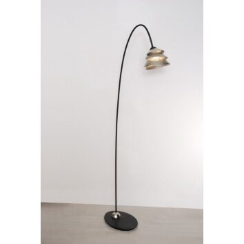 Holländer SNAIL ONE Lampada da terra Nero, Argento, 1-Luce