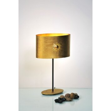 Holländer SUN OVAL Lampada da tavolo Marrone, Oro, 1-Luce